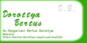 dorottya bertus business card